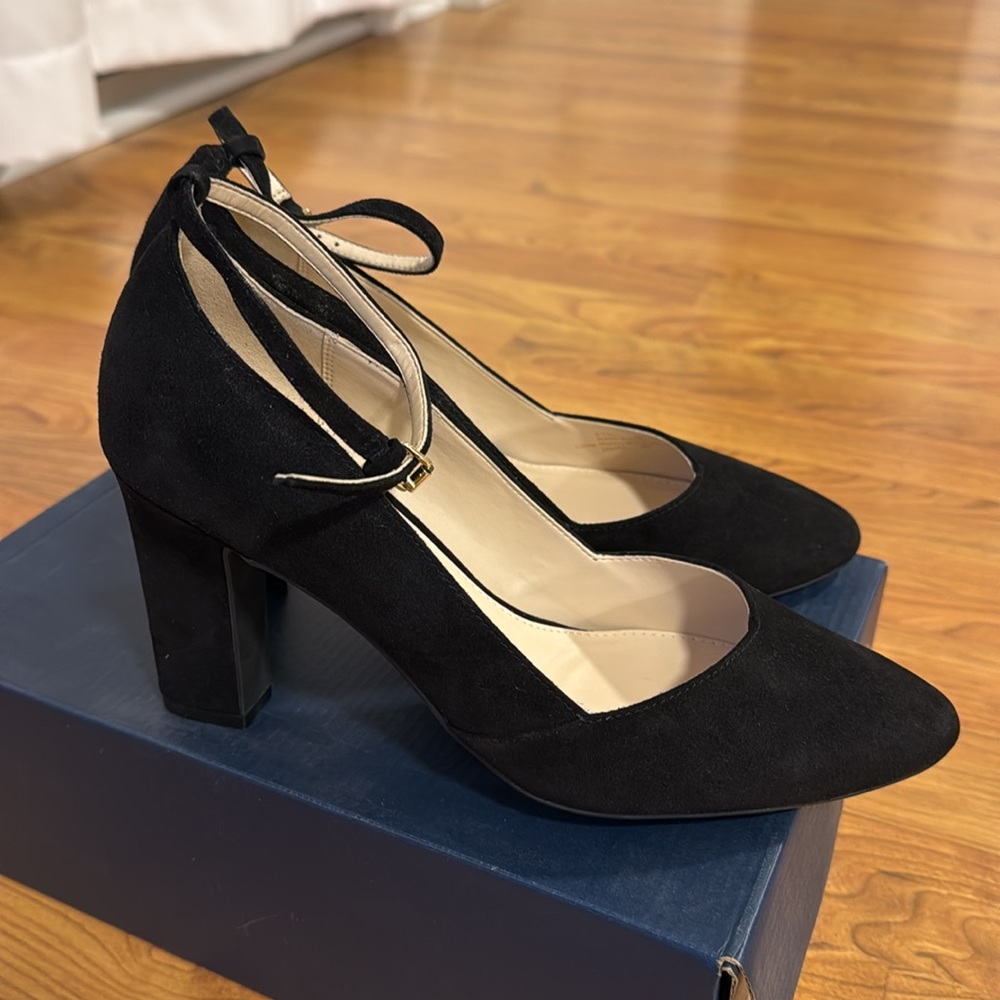 Cole Haan Black Ankle Strap Heels